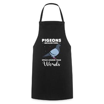 Doves - Cooking Apron - black - Front - AI Model Male 185 dark (185cm)