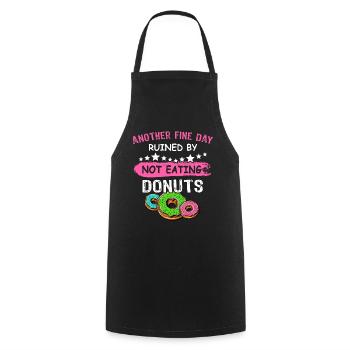 Donut Doughnut - Cooking Apron - black - Front - AI Model Male 185 dark (185cm)