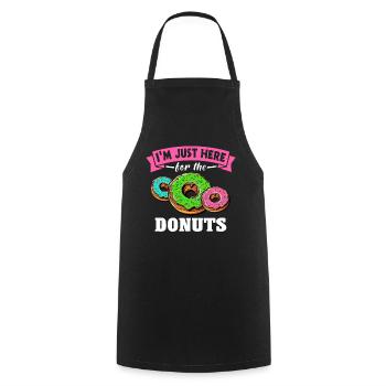 Donuts - Kochschürze - Schwarz - Vorne - AI Model Male 185 dark (185cm)