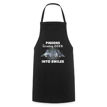 Pigeons Pigeon fanciers - Cooking Apron - black - Front - AI Model Male 185 dark (185cm)