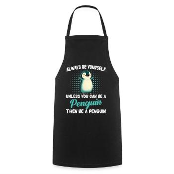 Penguin Penguins Animal - Cooking Apron - black - Front - AI Model Male 185 dark (185cm)