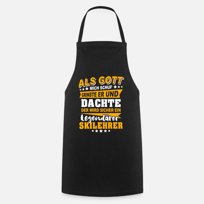 Skilehrer Sprüche - Kochschürze - Schwarz