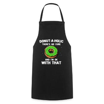 Donuts - Kochschürze - Schwarz - Vorne - AI Model Male 185 dark (185cm)