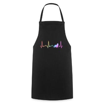 Otter Sea Otter - Cooking Apron - black - Front - AI Model Male 185 dark (185cm)