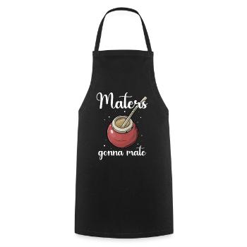 Yerba Mate Tee - Kochschürze - Schwarz - Vorne - AI Model Male 185 dark (185cm)