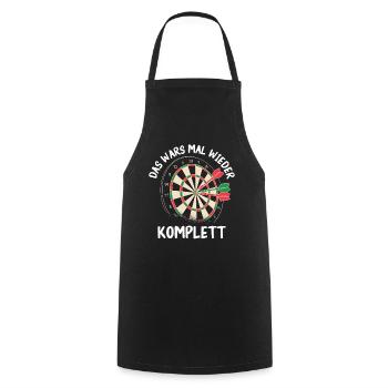 Dart Darts Dartspieler Dartsport - Kochschürze - Schwarz - Vorne - AI Model Male 185 dark (185cm)