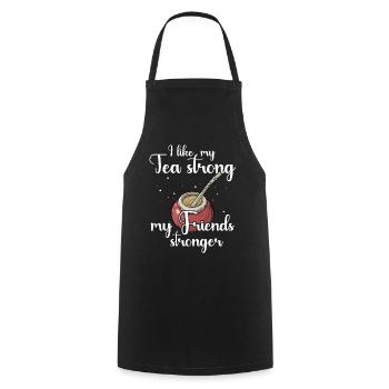 Yerba mate tea yerba tea drinker - Cooking Apron - black - Front - AI Model Male 185 dark (185cm)