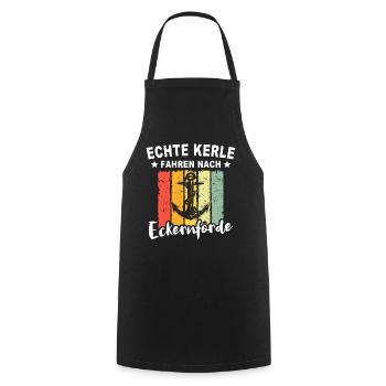 Witzige Eckernförde Sprüche - Kochschürze - Schwarz - Vorne - AI Model Male 185 dark (185cm)