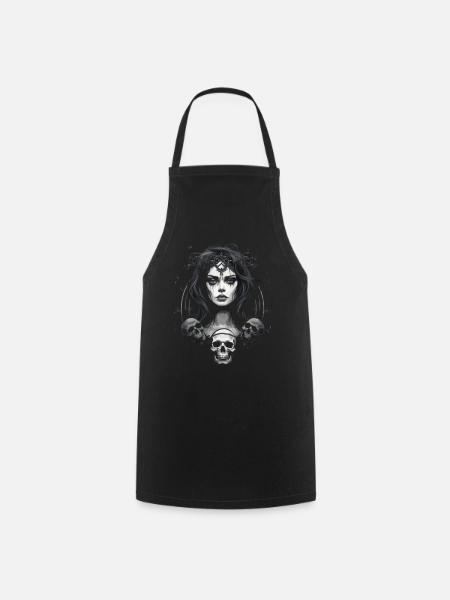 Gothic Ästhetik Goth - Kochschürze - Schwarz