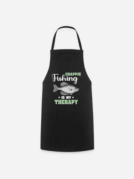 Crappie Fishing Sonnenbarsch Angler - Kochschürze - Schwarz