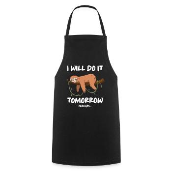 Paresseux paresseux Sommeil paresseux - Tablier de cuisine - noir - Devant - AI Model Male 185 dark (185cm)