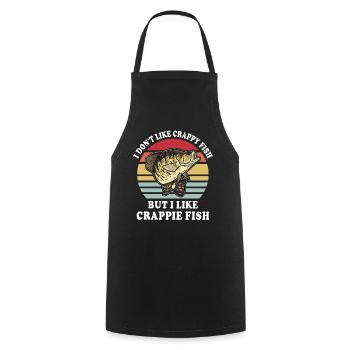 I Like Crappie Fishing - Kochschürze - Schwarz - Vorne - AI Model Male 185 dark (185cm)