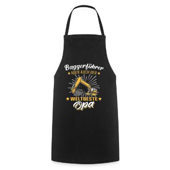 Baggerfahrer Opa Baggerführer - Kochschürze - Schwarz - Vorne - AI Model Male 185 dark (185cm)