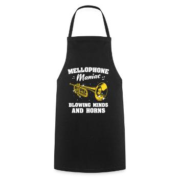 Mellophon Musiker Mellophonist - Kochschürze - Schwarz - Vorne - AI Model Male 185 dark (185cm)