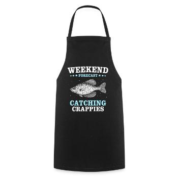 Sunbass Perch Crappie Fishing - Cooking Apron - black - Front - AI Model Male 185 dark (185cm)