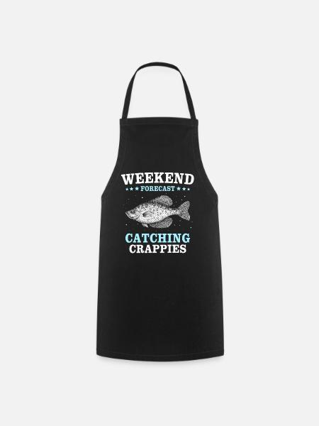 Sonnenbarsch Barsch Crappie Fishing - Kochschürze - Schwarz