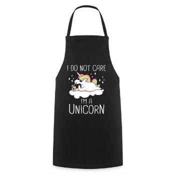 Licorne Licornes Conte de fées Magique - Tablier de cuisine - noir - Devant - AI Model Male 185 dark (185cm)