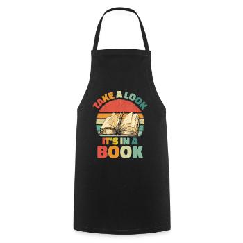 Bücher Buch lesen Bücherei Bibliothek Bücherwurm - Kochschürze - Schwarz - Vorne - AI Model Male 185 dark (185cm)