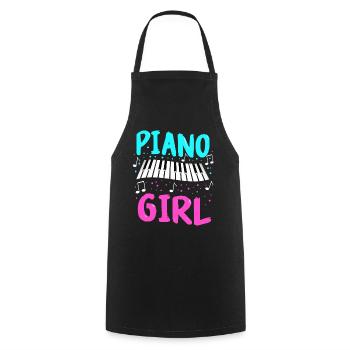 Piano Klavier Pianiste Instrument - Tablier de cuisine - noir - Devant - AI Model Male 185 dark (185cm)