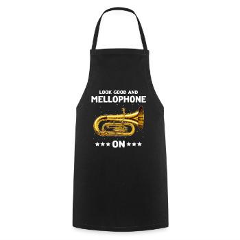 Mellophonspieler Mellophone - Kochschürze - Schwarz - Vorne - AI Model Male 185 dark (185cm)