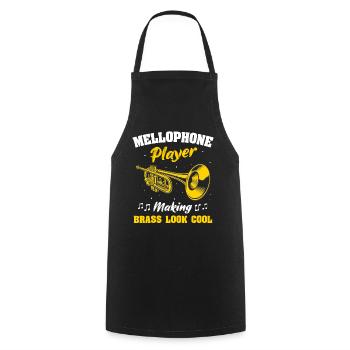 Mellophonspieler Mellophone - Kochschürze - Schwarz - Vorne - AI Model Male 185 dark (185cm)