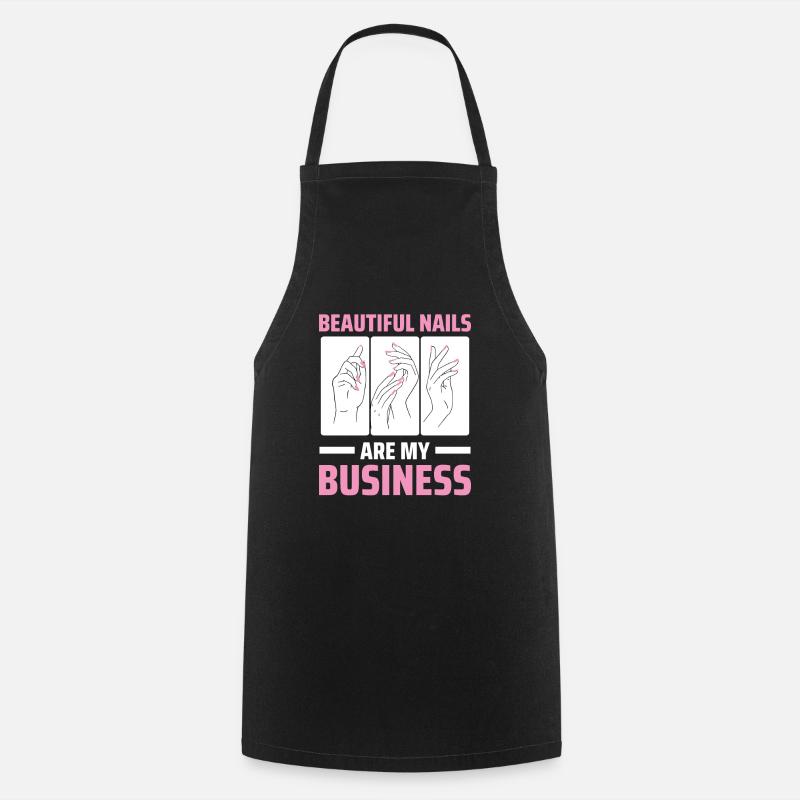 Nail Tech Manicure Nail Technician - Cooking Apron - black