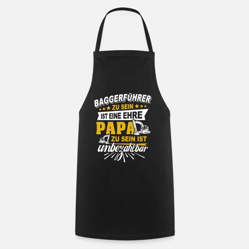 Baggerfahrer Papa - Kochschürze - Schwarz