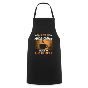 I Like Coffee Gift Ideas Coffee Lover - Cooking Apron - black - Front - AI Model Male 185 dark (185cm)