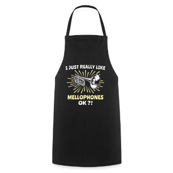 Mellophone Musician - Cooking Apron - black - Front - AI Model Male 185 dark (185cm)