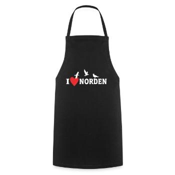 I Love Norden Liebe Nordener - Kochschürze - Schwarz - Vorne - AI Model Male 185 dark (185cm)