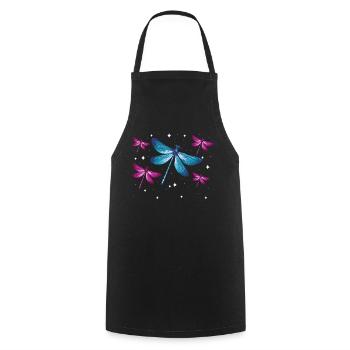 Libellule Libellules Insectes Nature - Tablier de cuisine - noir - Devant - AI Model Male 185 dark (185cm)