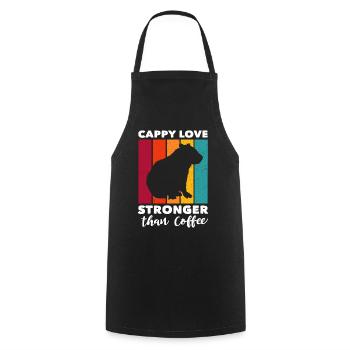 Capybara Capy - Kochschürze - Schwarz - Vorne - AI Model Male 185 dark (185cm)