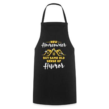 Homeowners Home Purchase Home Buyers - Cooking Apron - black - Front - AI Model Male 185 dark (185cm)