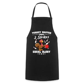 Bowling Turkey - Kochschürze - Schwarz - Vorne - AI Model Male 185 dark (185cm)