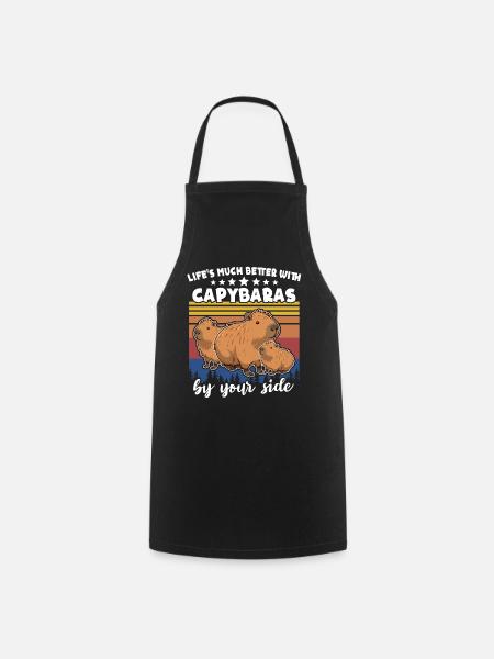 Capybara - Kochschürze - Schwarz