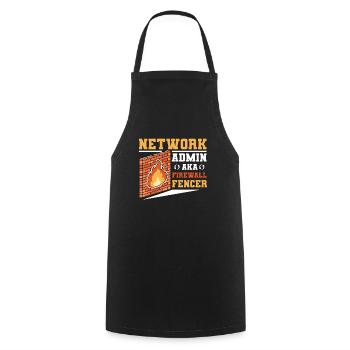 Network Administrator System Administrator Network - Cooking Apron - black - Front - AI Model Male 185 dark (185cm)