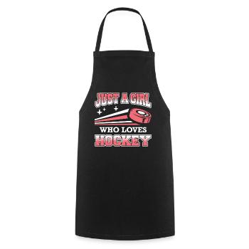 Ice Hockey Hockey Sports - Cooking Apron - black - Front - AI Model Male 185 dark (185cm)