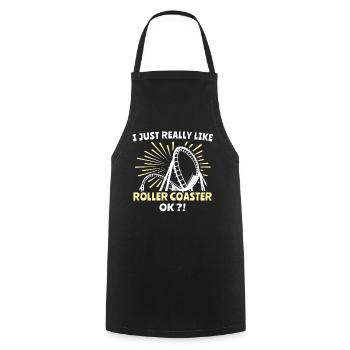 Achterbahn Roller Coaster - Cooking Apron - black - Front - AI Model Male 185 dark (185cm)