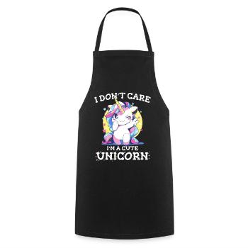 Unicorn Unicorns Fairy Tale Magical - Cooking Apron - black - Front - AI Model Male 185 dark (185cm)