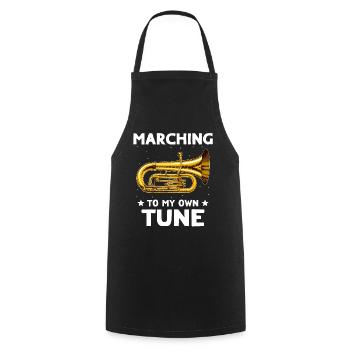 Musicien mellophone - Tablier de cuisine - noir - Devant - AI Model Male 185 dark (185cm)
