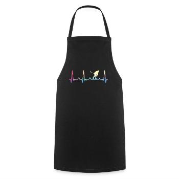 Ice Hockey Hockey Sports - Cooking Apron - black - Front - AI Model Male 185 dark (185cm)