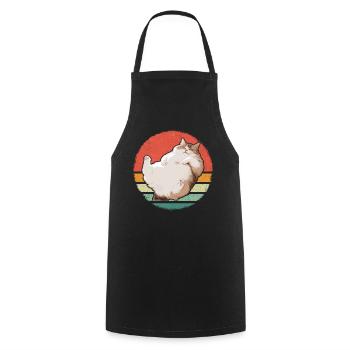 Chat, Amoureux Des Chats, Propriétaire De Chat, Chaton - Tablier de cuisine - noir - Devant - AI Model Male 185 dark (185cm)