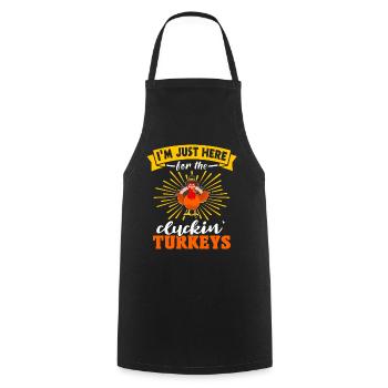 Dinde Thanksgiving - Tablier de cuisine - noir - Devant - AI Model Male 185 dark (185cm)