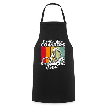 Montagnes russes Amateurs de montagnes russes - Tablier de cuisine - noir - Devant - AI Model Male 185 dark (185cm)