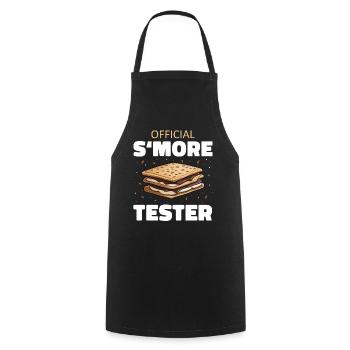 S'more Camping Smores Marshmallow Süßigkeiten - Kochschürze - Schwarz - Vorne - AI Model Male 185 dark (185cm)