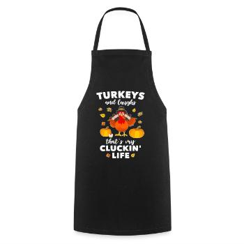 Truthahn Turkey - Kochschürze - Schwarz - Vorne - AI Model Male 185 dark (185cm)
