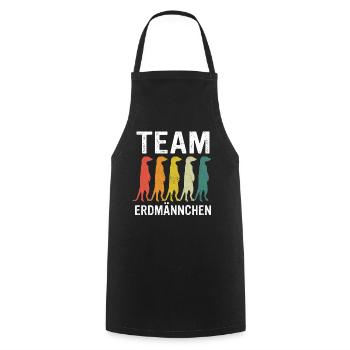 Erdmännchen Scharrtier Tier - Kochschürze - Schwarz - Vorne - AI Model Male 185 dark (185cm)