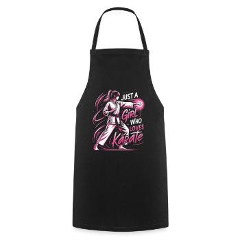 Karaté Karaté Combattant Arts martiaux - Tablier de cuisine - noir - Devant - AI Model Male 185 dark (185cm)