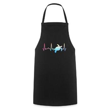 Turtle Sea Turtle Turtle Animal - Cooking Apron - black - Front - AI Model Male 185 dark (185cm)