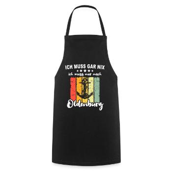 Oldenburg Sprüche Oldenburger - Kochschürze - Schwarz - Vorne - AI Model Male 185 dark (185cm)